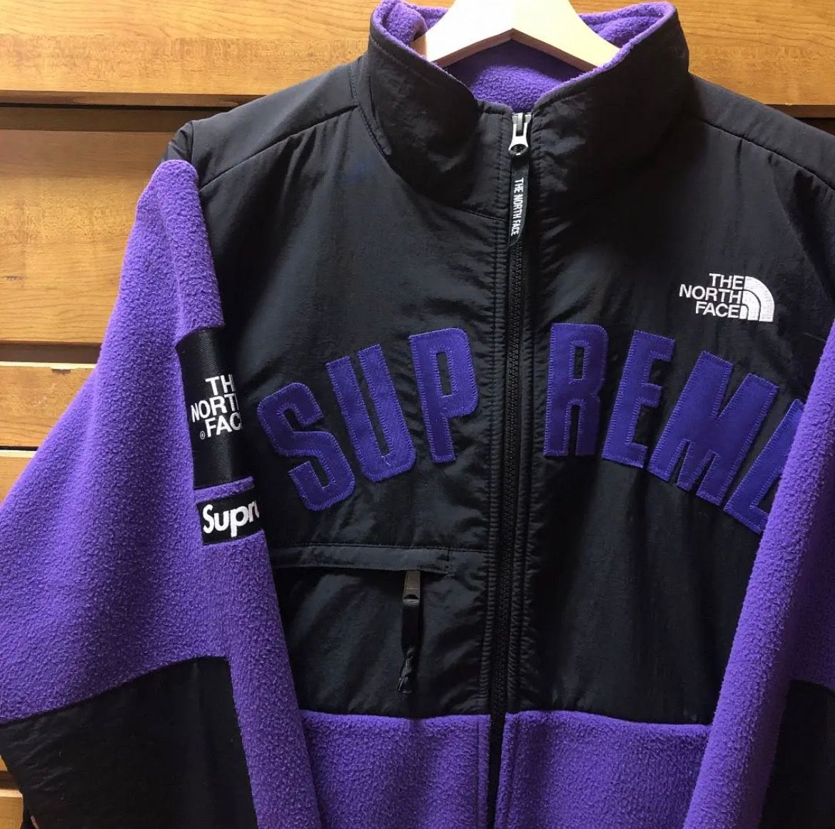 Supreme x The North Face Arc Logo Denali Fleece Jacket "Purple"