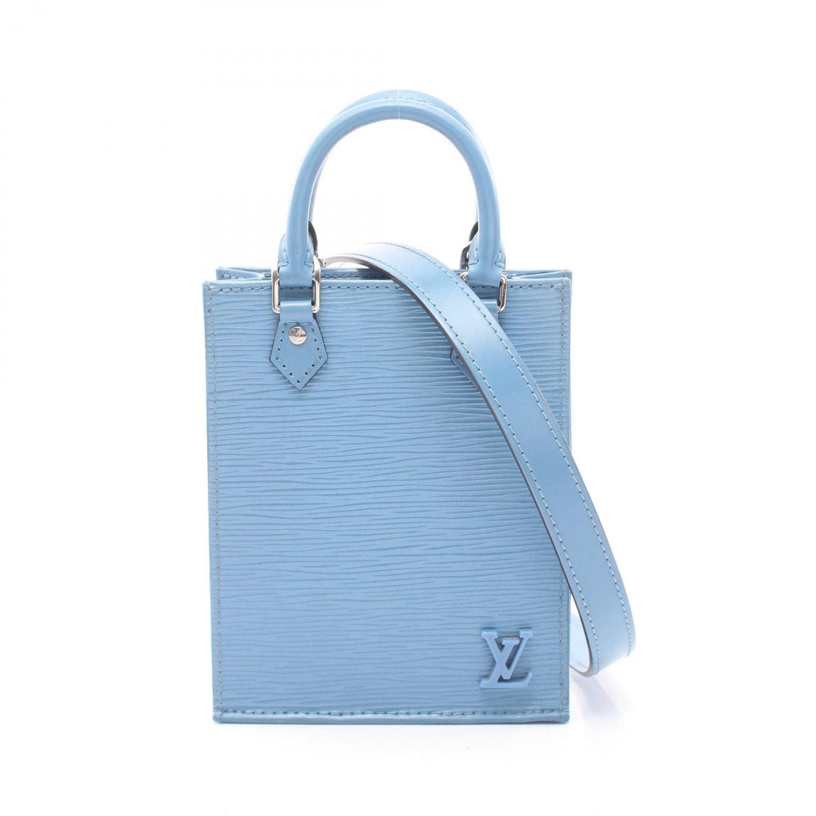 ルイ・ヴィトン LOUIS VUITTON プティット サックプラ 2WAY ハンドバッグ バッグ レザー エピ レディース ブルー系 M80167 【中古】