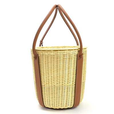 エルメス HERMES ハンドバッグ ピクニックバスケット A Walk in the Garden パシフォリア カーフ/ウィロー(柳) ナチュラル×ブラウン レディース【中古】 99253f