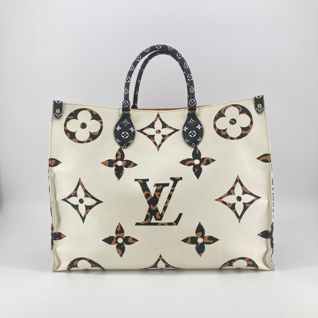 LOUIS VUITTON(ルイ・ヴィトン) オンザゴーGM ショルダー付 2way M44675 トートバッグ ブラウン×ホワイト
