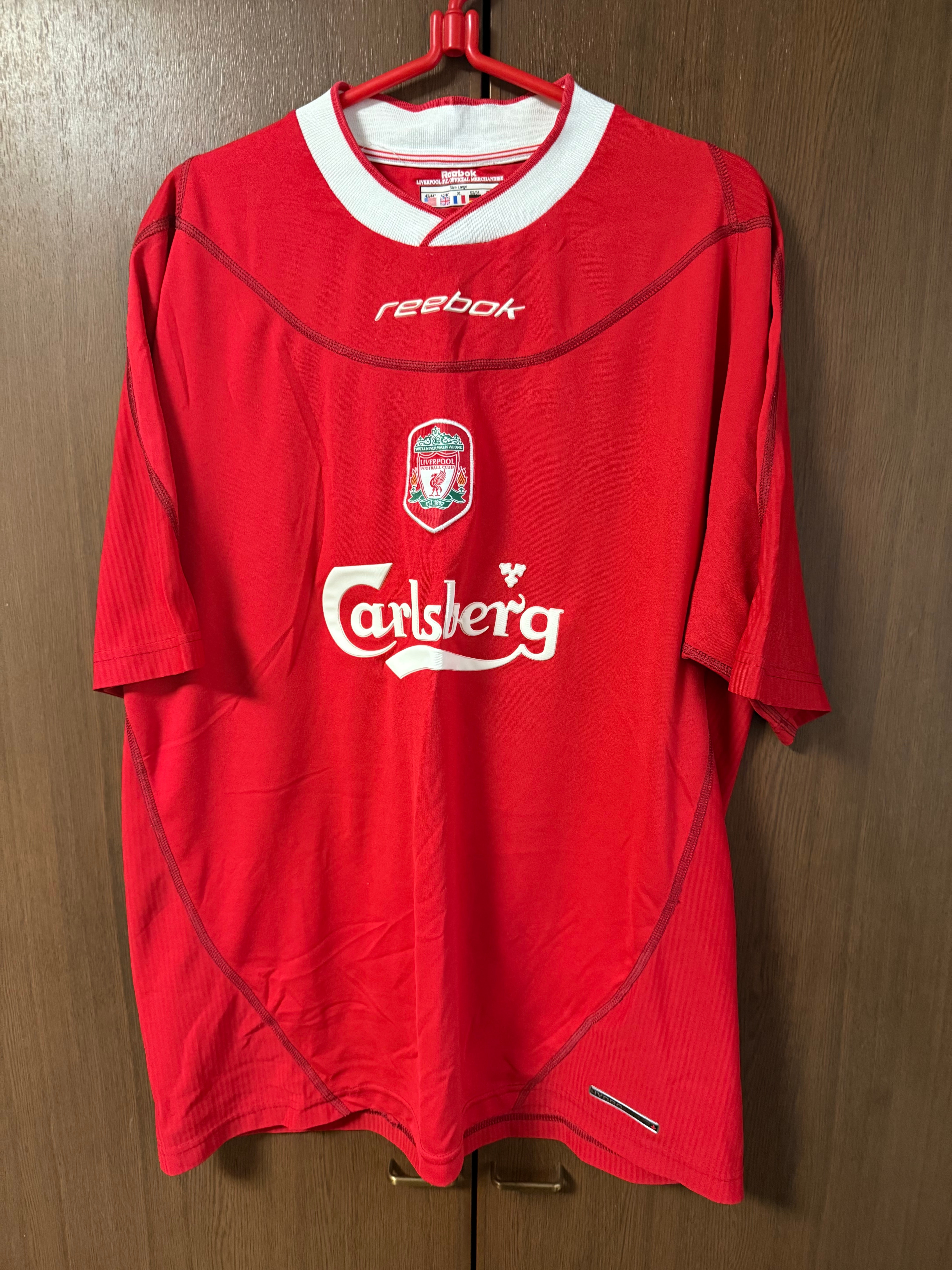 レア 90s 古着 Reebok リーボック リバプール ユニフォーム カールスバーグ レッド