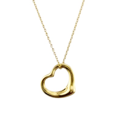 ティファニー オープンハート ネックレス 18金 K18イエローゴールド レディース TIFFANY&Co. 中古