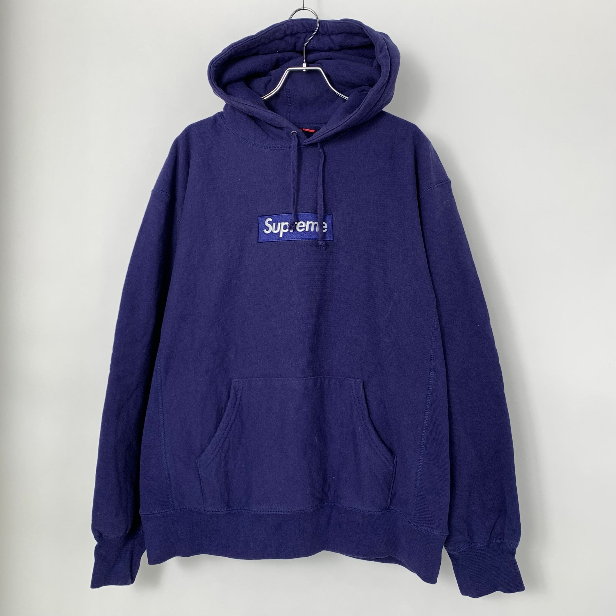 Supreme Box Logo Hooded Sweatshirt "Washed Navy" (21FW)