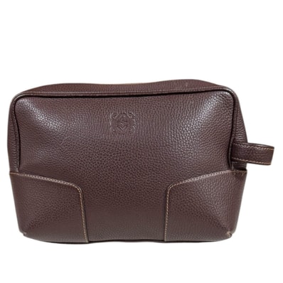 ロエベ クラッチバッグ レザー ブラウン レディース LOEWE 中古