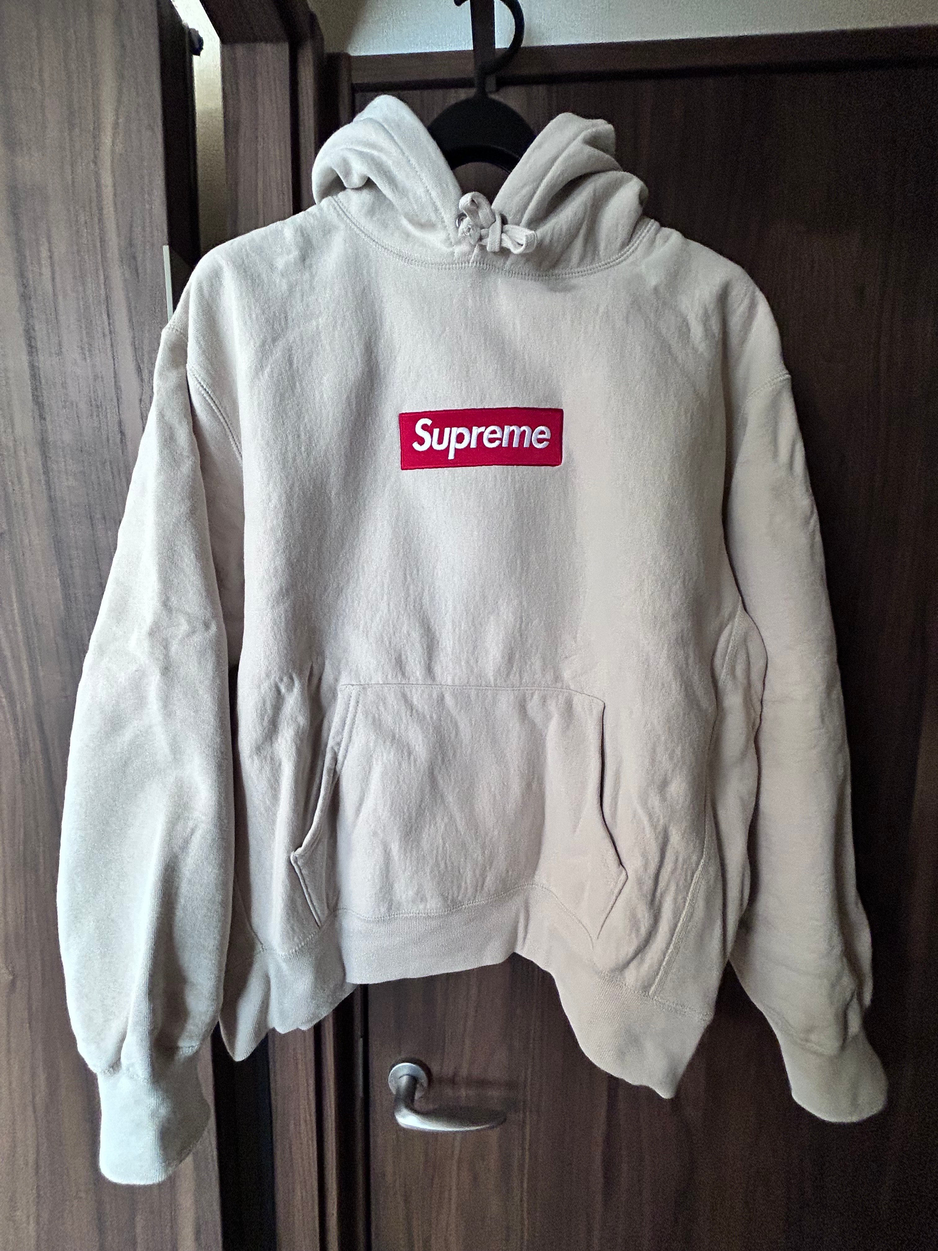 Supreme Box Logo Hooded Sweatshirt "Stone" (24FW)