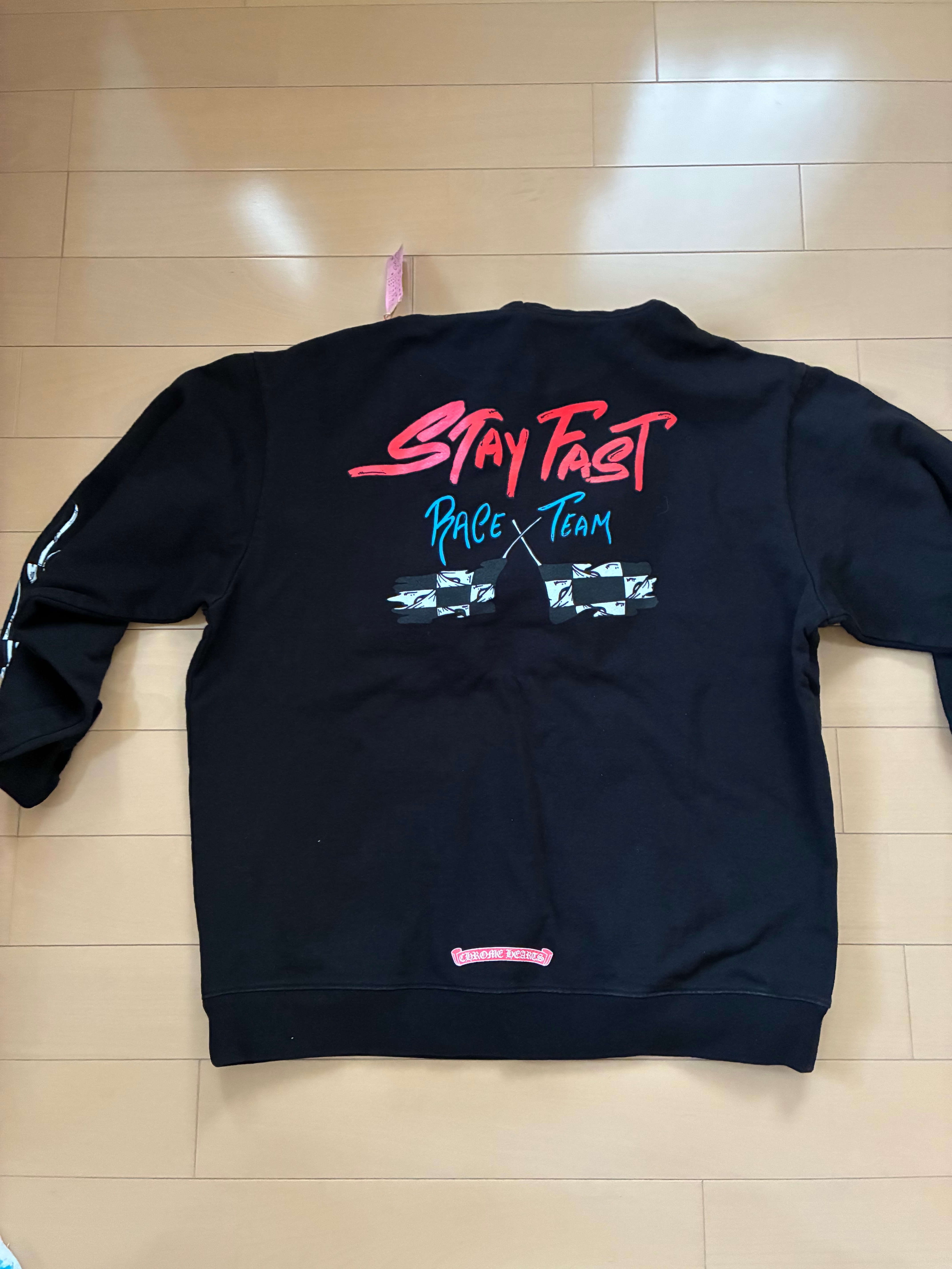 Chrome Hearts Matty Boy PPO Stay Fast Race Team Pullover Hoodie "Black"