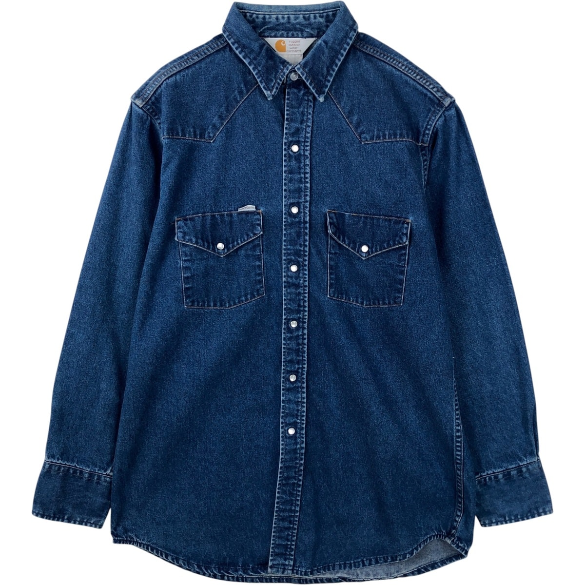 古着 カーハート Carhartt 長袖 デニム ウエスタンシャツ メンズL相当/eaa643310