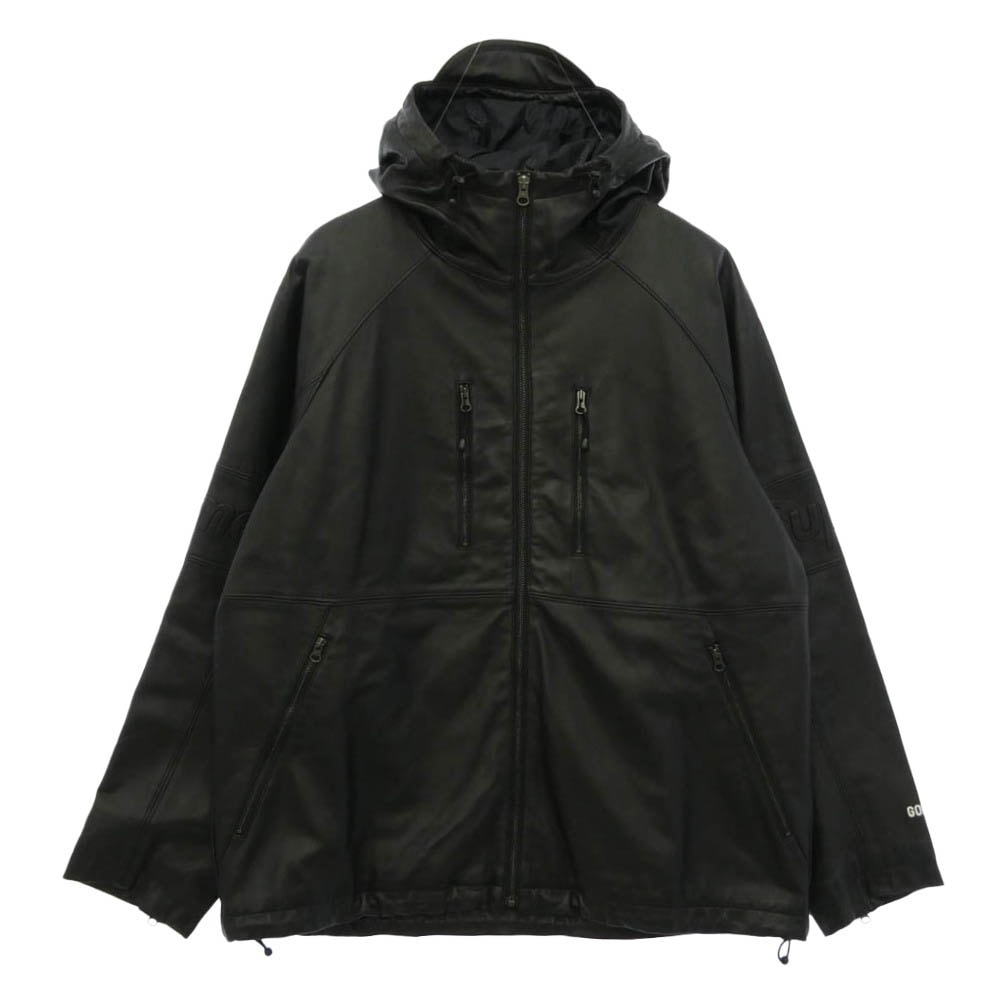 Supreme シュプリーム 22SS GORE-TEX Leather Jacket Black ゴアテックス レザージャケット マウンテンパーカー ブラック系 L【美品】【中古】
