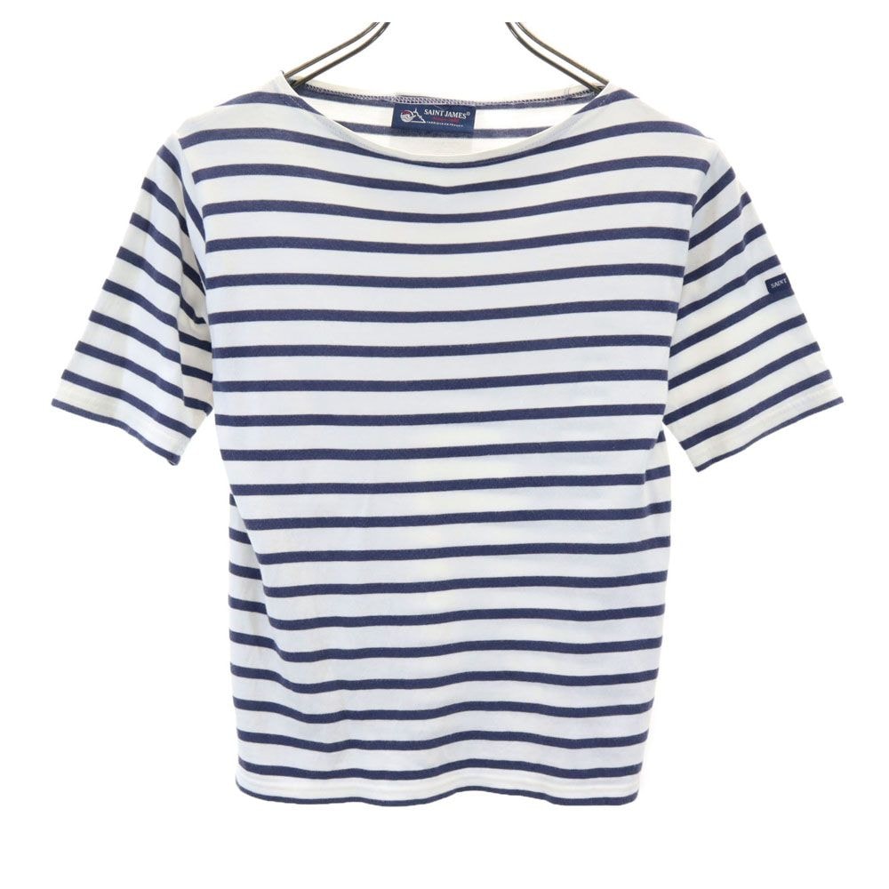 SAINT JAMES セントジェームス フランス製 ボーダー柄 半袖 Tシャツ XXS ホワイト