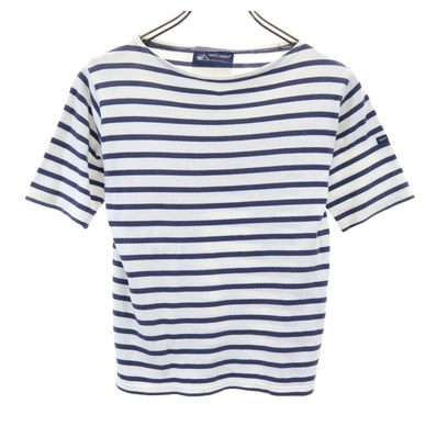SAINT JAMES セントジェームス フランス製 ボーダー柄 半袖 Tシャツ XXS ホワイト