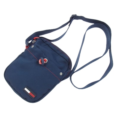 TOMMY HILFIGER トミーヒルフィガー ショルダーバッグ AM0AM06210 ラバーロゴ ショルダー バッグ ポーチ ネイビー系【中古】