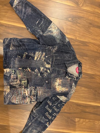 Supreme Archive Denim Jacquard Trucker Jacket "Blue"