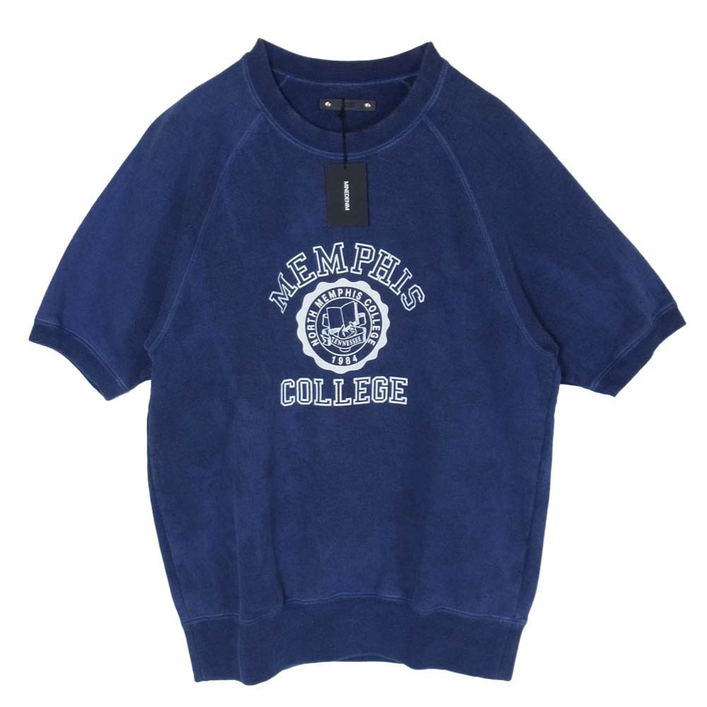 MINEDENIM マインデニム 26SS 2603-4004-35-L2 North Memphis College Logo S/S Crewneck Pullover ノース メンフィス カレッジロゴ 半袖 スウェット L【新古品】【未使用】【中古】