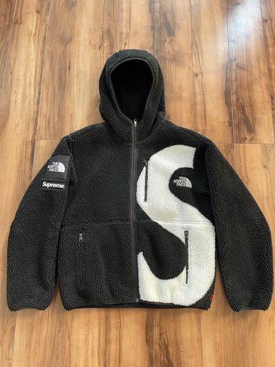 Supreme x The North Face S Logo Hooded Fleece Jacket "Black"