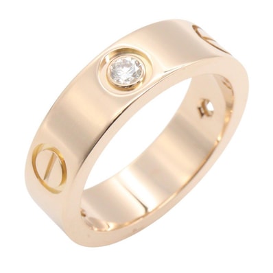 カルティエ CARTIER ラブ ハーフダイヤ リング リング・指輪 ジュエリー K18PG(ピンクゴールド) ダイヤモンド レディース ゴールド系 / クリア系 B4032400 【中古】
