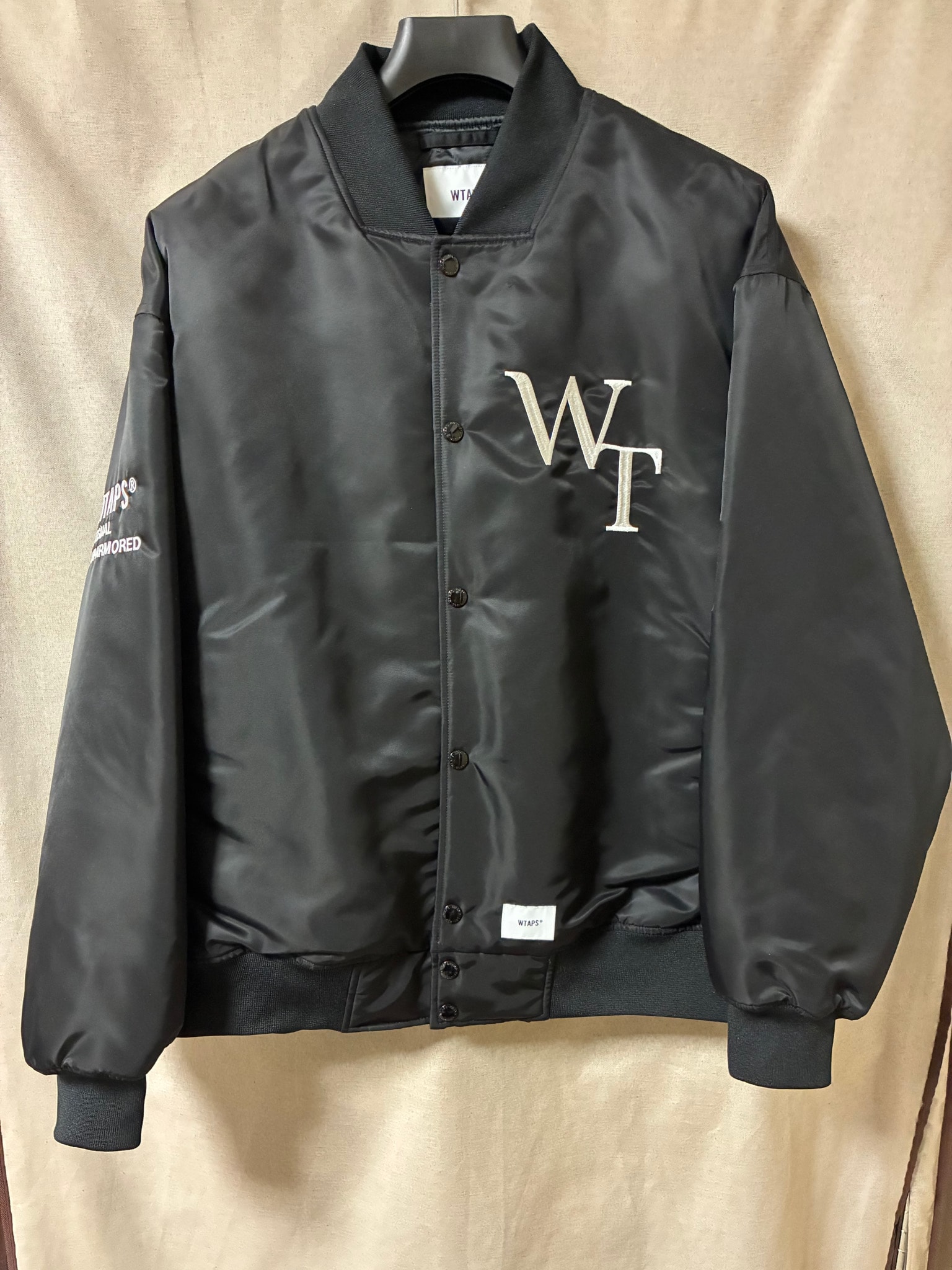 WTAPS Team / Jacket / Nylon. Twill. League "Black"