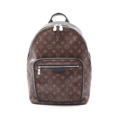 ルイ・ヴィトン LOUIS VUITTON ジョッシュ NV モノグラムマカサー リュックサック バックパック バッグ PVCコーティングキャンバス レザー メンズ ブラウン系 / ブラック系 M45349 【中古】