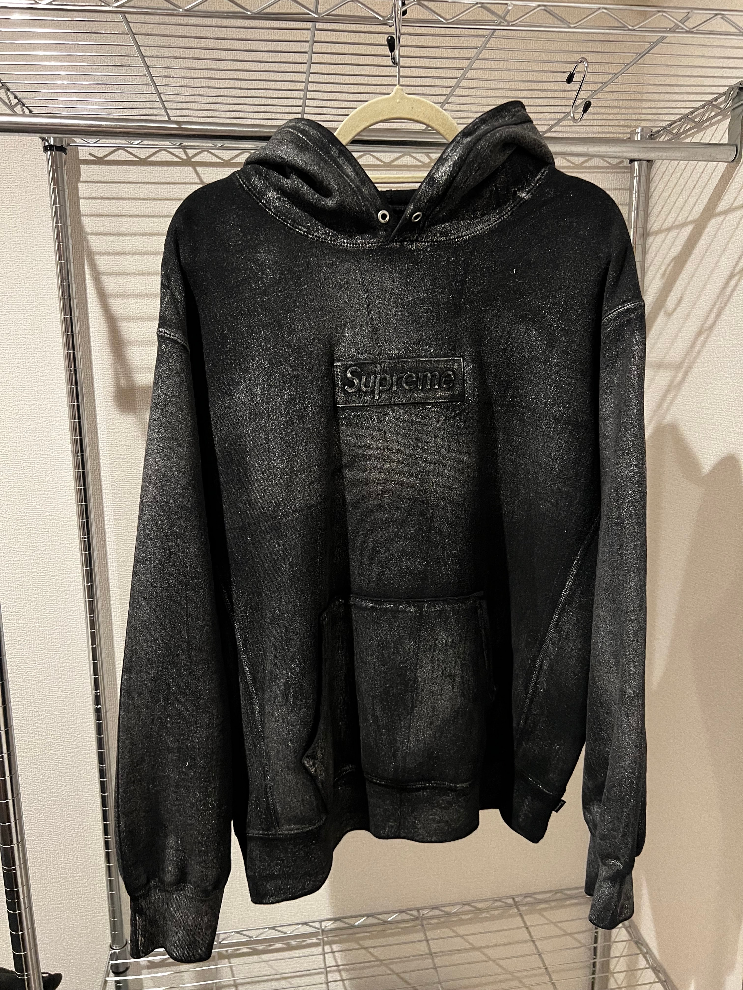 Supreme x MM6 Maison Margiela Foil Box Logo Hooded Sweatshirt "Black"