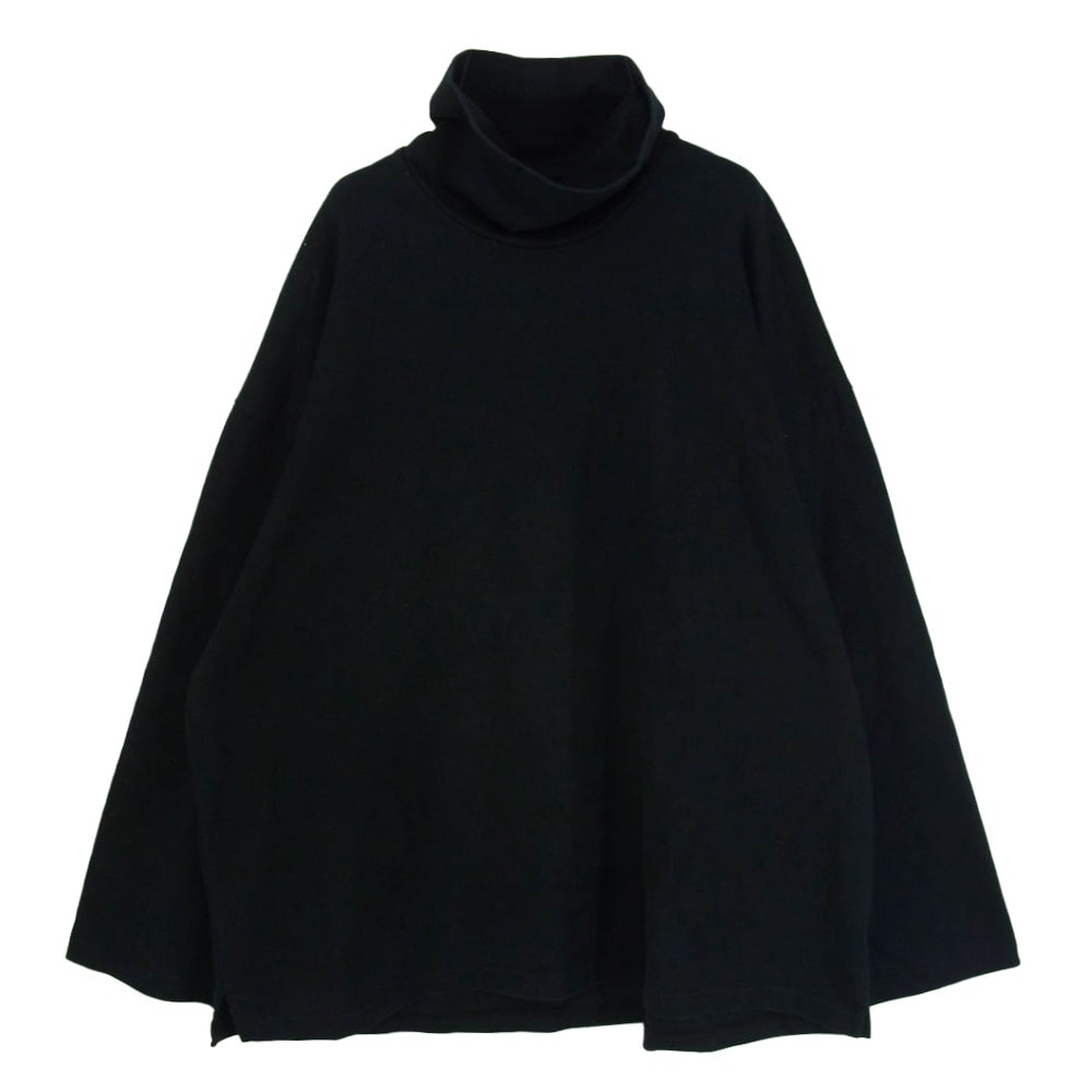 LAD MUSICIAN ラッドミュージシャン カットソー 2220-707 High Neck Super Big T-Shirt ハイネック スーパー ビッグ 長袖 Tシャツ ブラック系 サイズ表記無【中古】