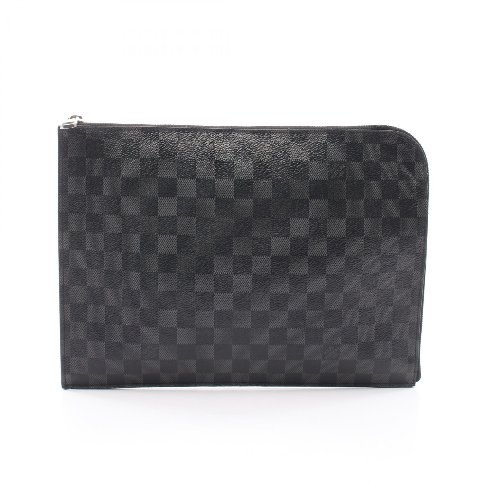 ルイ・ヴィトン LOUIS VUITTON ポシェット ジュールGM NM ダミエグラフィット セカンドバッグ クラッチバッグ バッグ PVCコーティングキャンバス メンズ ブラック系 N64437 【中古】