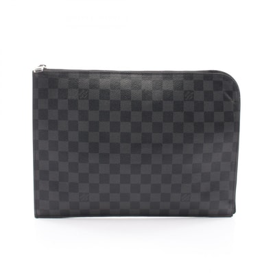 ルイ・ヴィトン LOUIS VUITTON ポシェット ジュールGM NM ダミエグラフィット セカンドバッグ クラッチバッグ バッグ PVCコーティングキャンバス メンズ ブラック系 N64437 【中古】