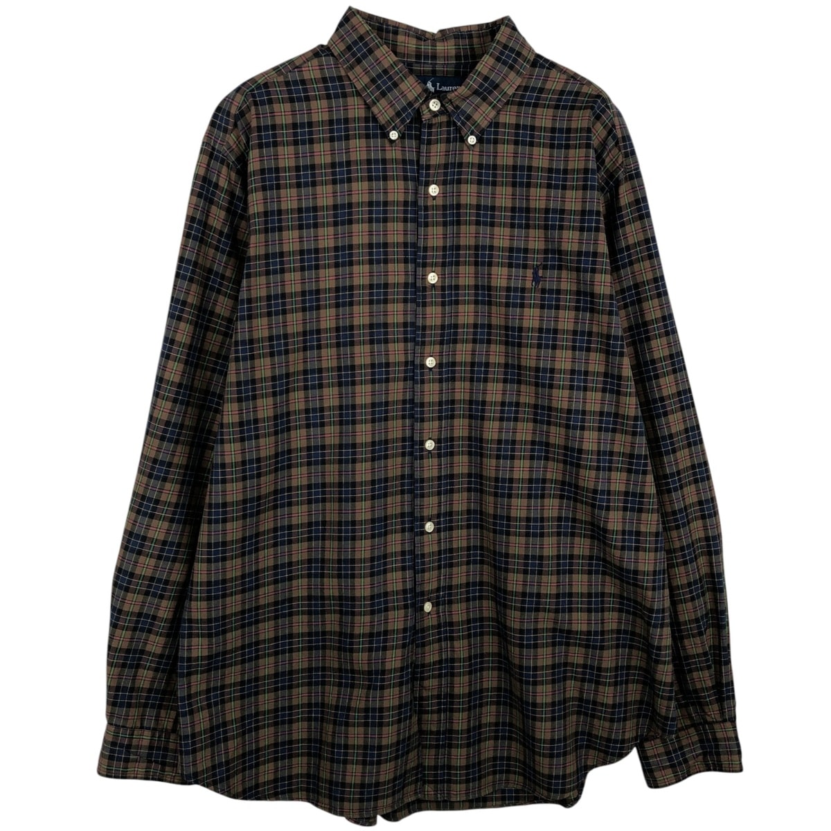 古着 ラルフローレン Ralph Lauren CLASSIC FIT 長袖 ボタンダウンチェックシャツ メンズXL相当/eaa614245