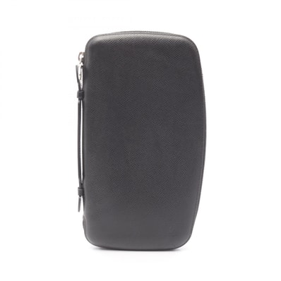 ルイ・ヴィトン LOUIS VUITTON アトール タイガ アルドワーズ ラウンド長財布 財布 レザー メンズ ブラック系 M30652 【中古】