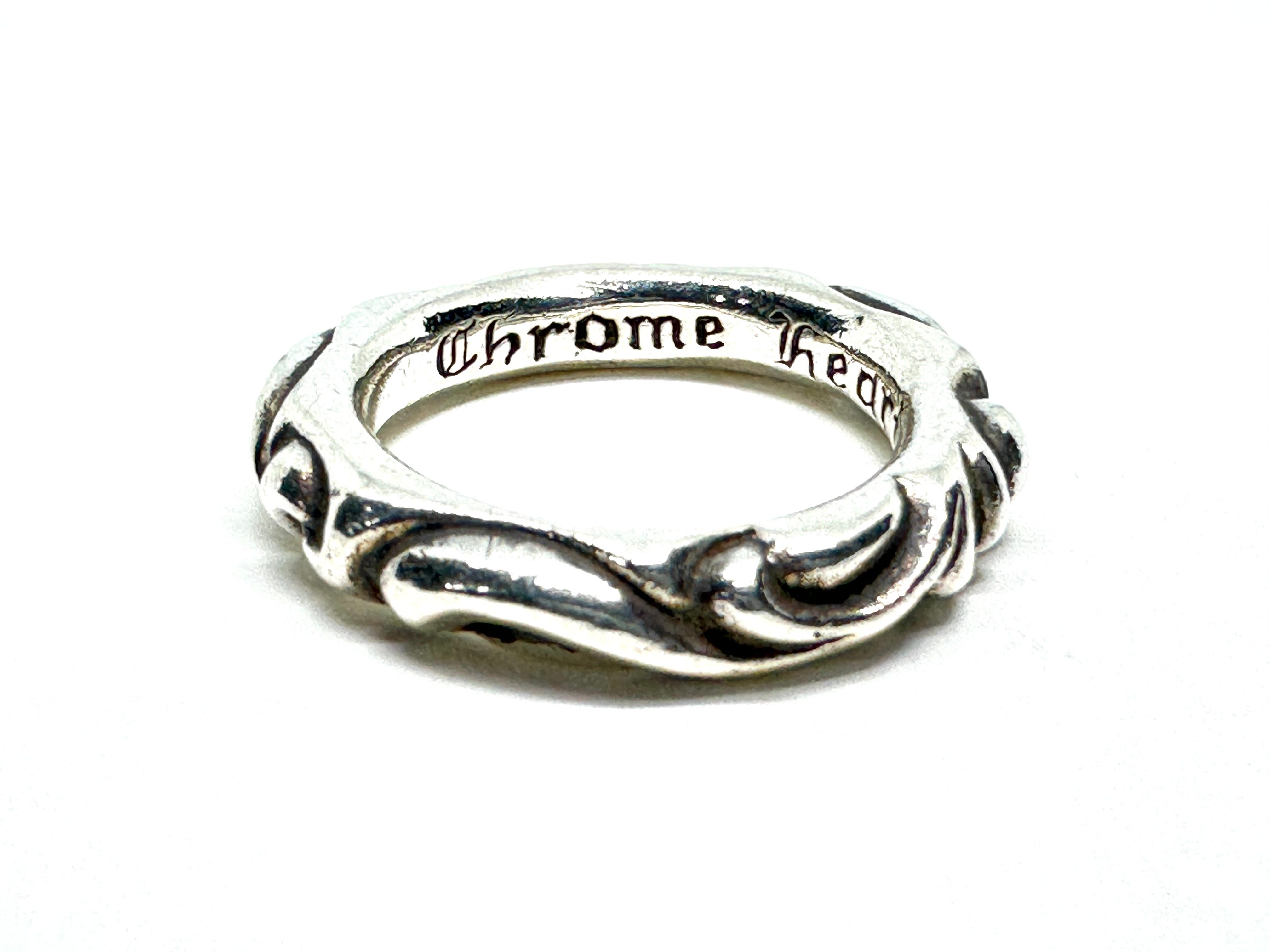 Chrome Hearts Scroll Band Ring "Silver"