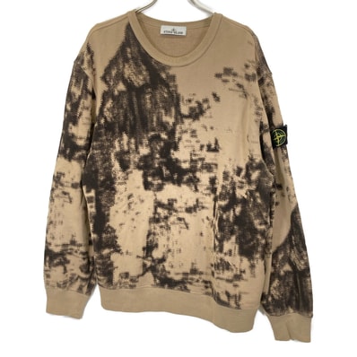 ストーンアイランド 8115669E3 ベージュ×ブラウン アースマッピングカモ スウェットシャツ L