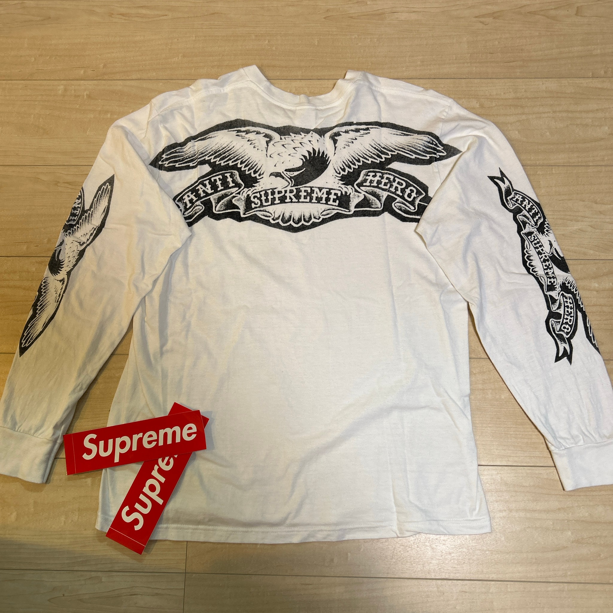 Supreme x ANTIHERO Eagle L/S Tee "White"