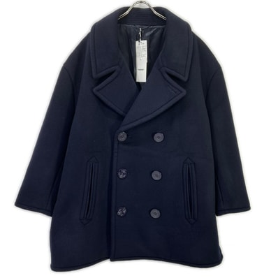 ダブレット ネイビー 18AW06CO21 BONDING OVERSIZED ピーコート M