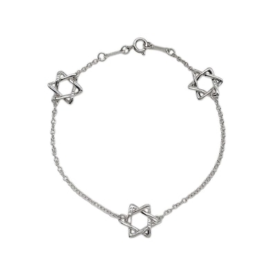TIFFANY&Co. ティファニー スターオブダビデ トリプル ブレスレット
SV925 シルバー 新品仕上済 レディース
【中古】