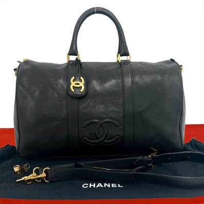 CHANEL シャネル デカココ キャビアスキン ショルダーバッグ ブラック
09061