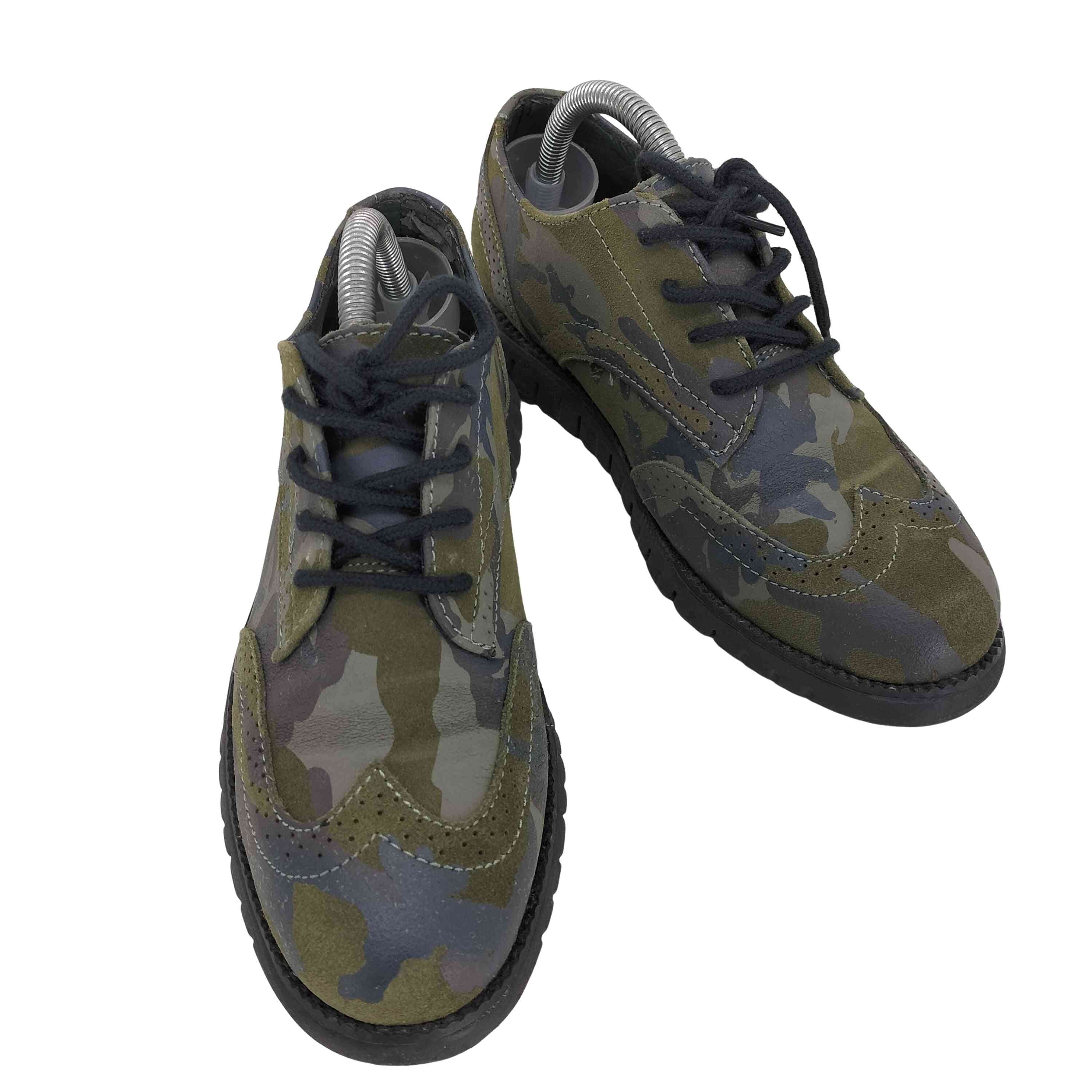 ZEROGRAUND ウィングチップ 迷彩 オックスフォードシューズ【1141784694111】