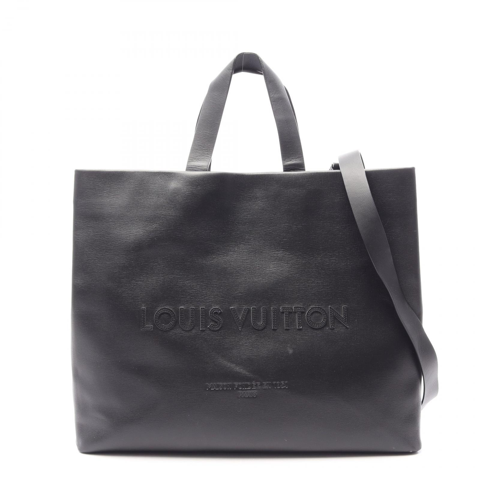 ルイ・ヴィトン LOUIS VUITTON ショッパートートMM 2WAY トートバッグ バッグ レザー ノワール レディース ブラック系 M28309 【中古】