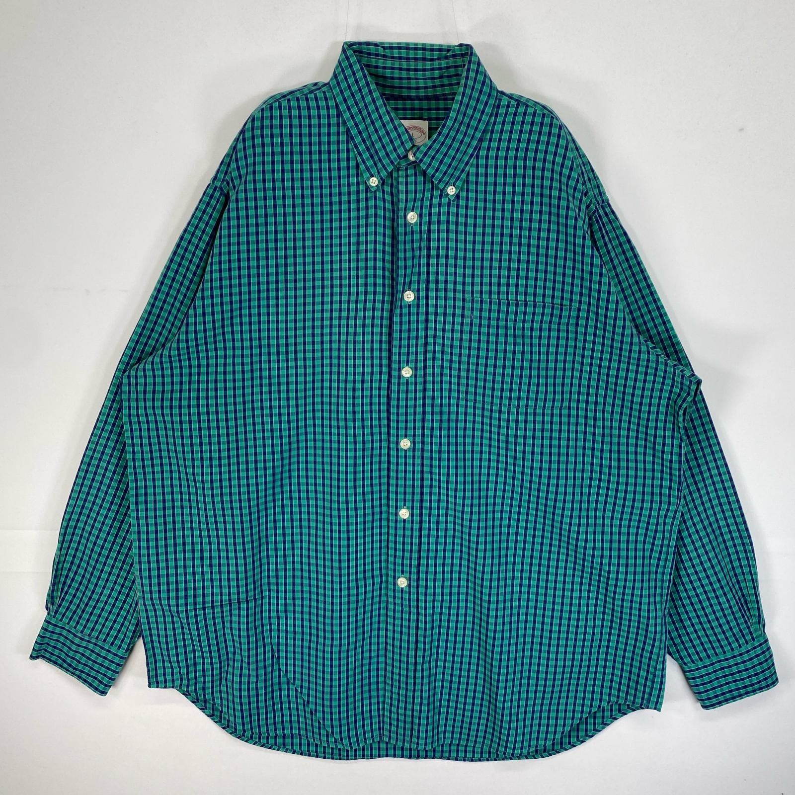 古着 ブルックスブラザーズ Brooks Brothers 長袖シャツ チェック 胸ポケット 346 L  グリーン系 マルチカラー メンズ
