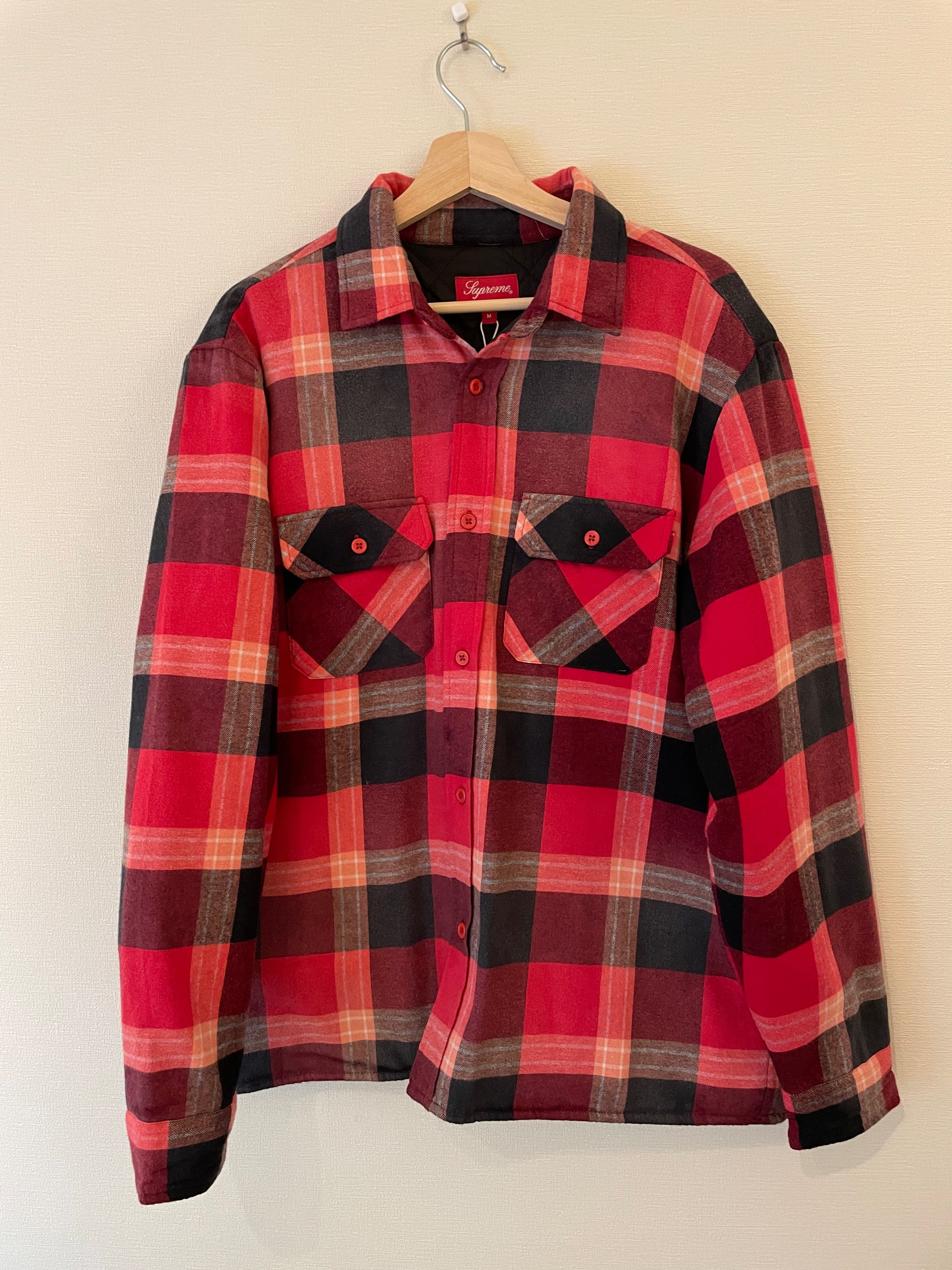 Supreme Quilted Flannel Shirt "Red"