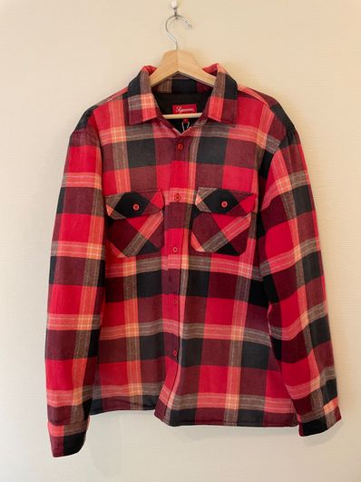 Supreme Quilted Flannel Shirt "Red"