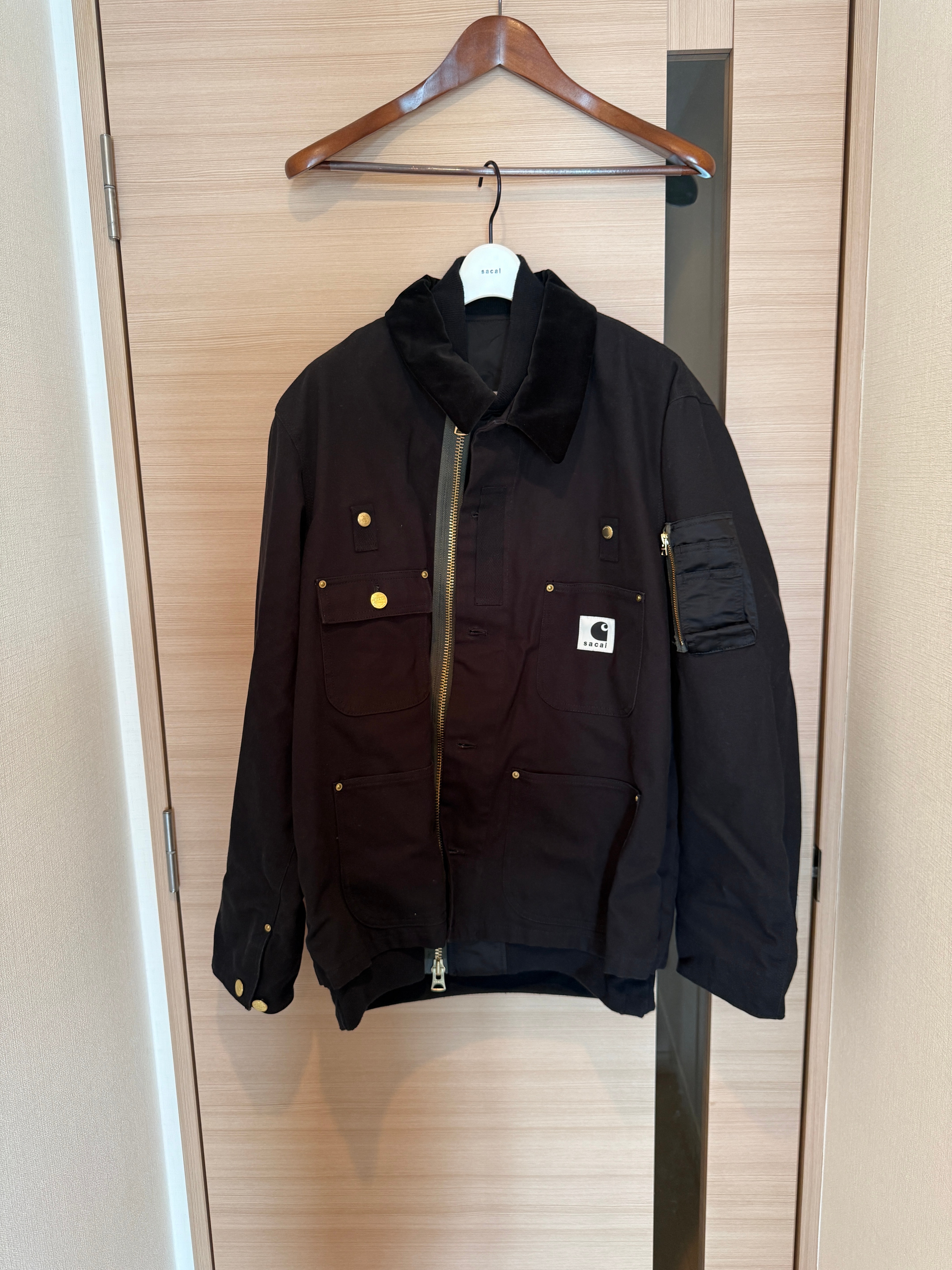 Carhartt WIP x sacai Canvas MA-1 Jacket Michigan "Black"