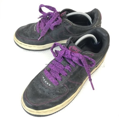 ナイキ/NIKE★AIR FORCE T/レザースニーカー【23.5/黒/BLACK】sneakers/Shoes/trainers◆Q-301