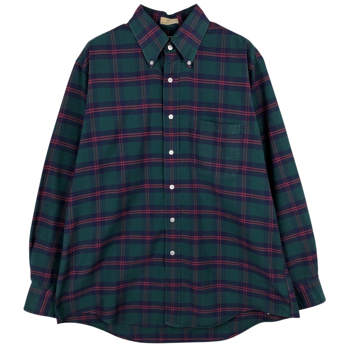 古着 70~80年代 エルエルビーン L.L.Bean 長袖 コットンチェックシャツ USA製 メンズL相当 ヴィンテージ/rab181206
