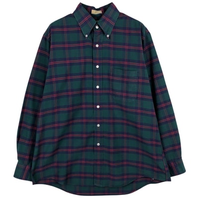 古着 70~80年代 エルエルビーン L.L.Bean 長袖 コットンチェックシャツ USA製 メンズL相当 ヴィンテージ/rab181206