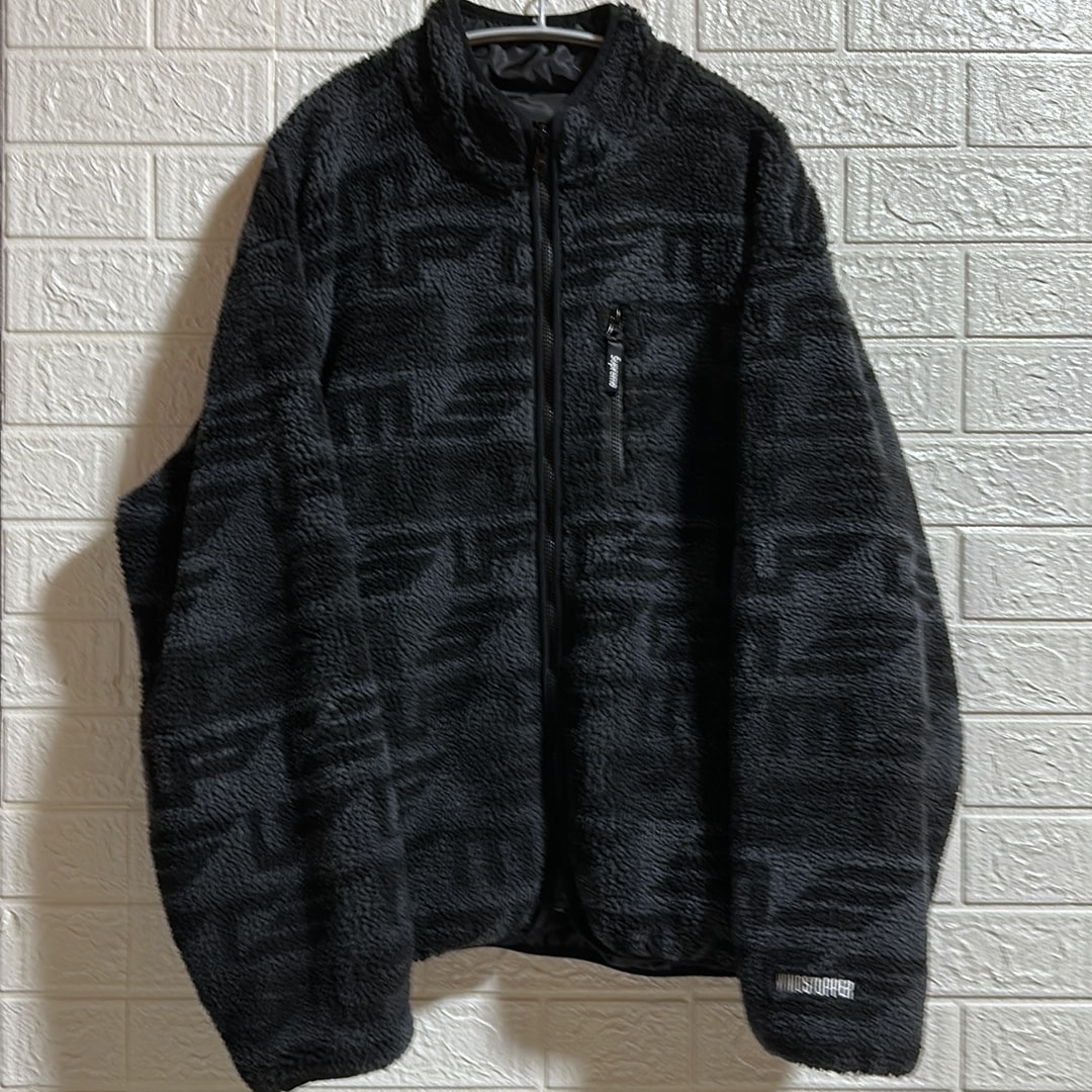 Supreme Geo Reversible WINDSTOPPER Fleece Jacket "Black"