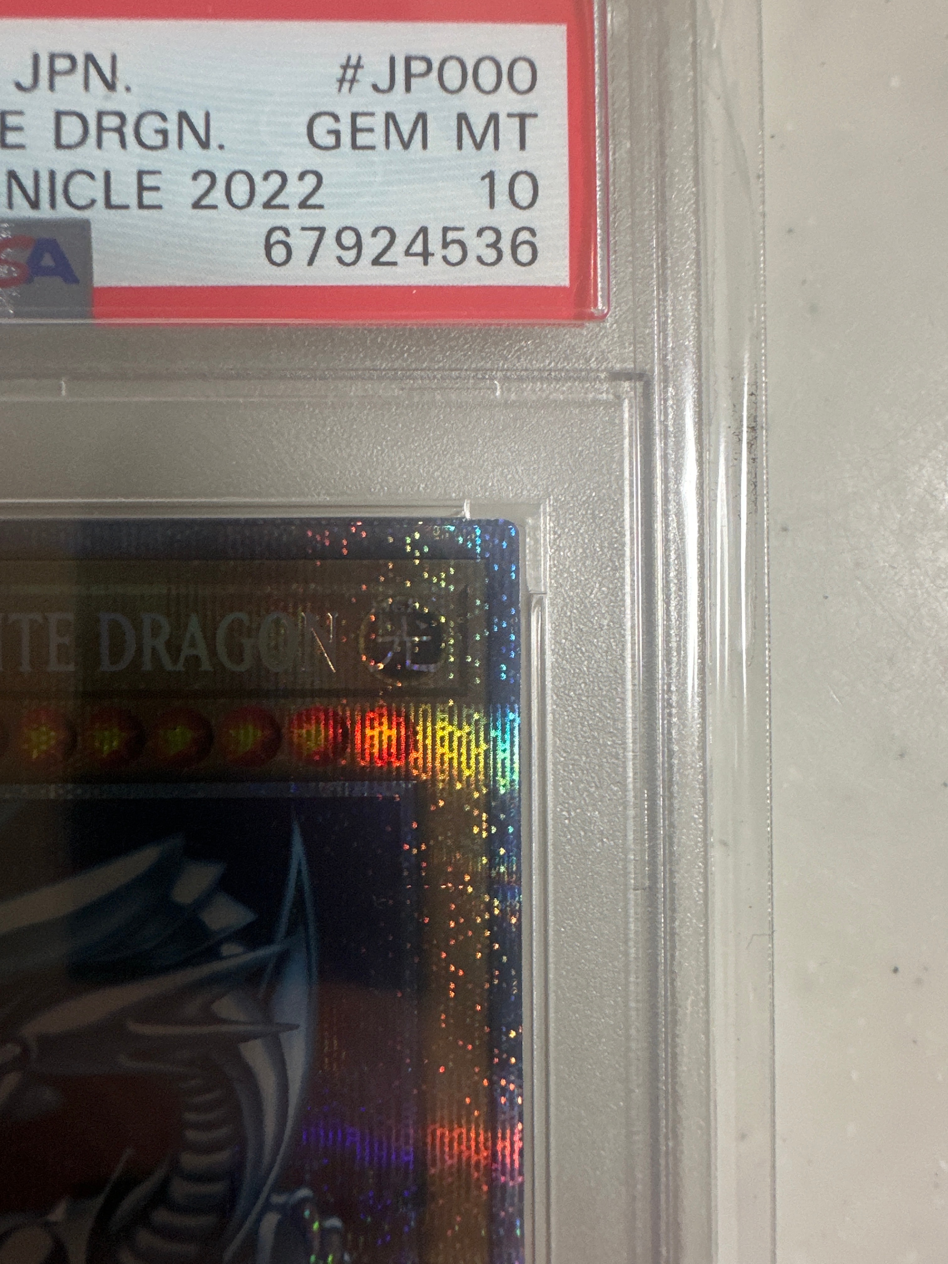 PSA 10]BLUE EYES WHITE DRAGON PSE[AC02-JP000](ANIMATION CHRONICLE
