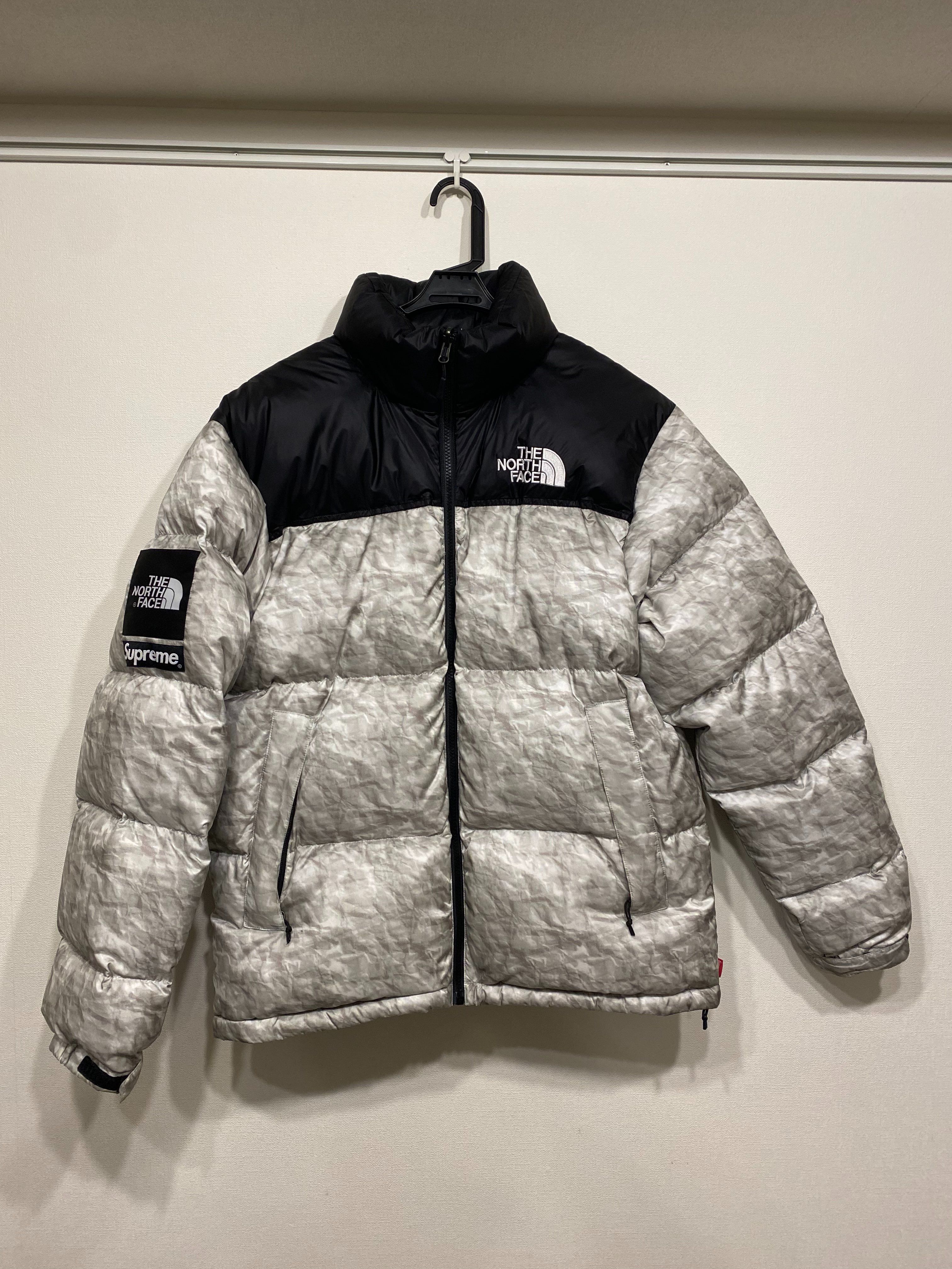 Supreme x The North Face Nuptse Jacket "White Paper Print"