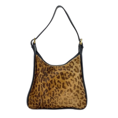 ロエベ LOEWE レオパード ショルダーバッグ ハラコ【中古】