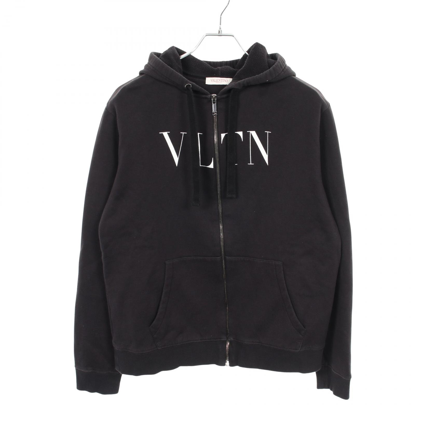 ヴァレンチノ Valentino VLTNロゴ パーカー 衣料品 トップス コットン メンズ ブラック系 【中古】