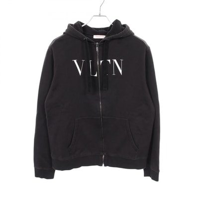 ヴァレンチノ Valentino VLTNロゴ パーカー 衣料品 トップス コットン メンズ ブラック系 【中古】