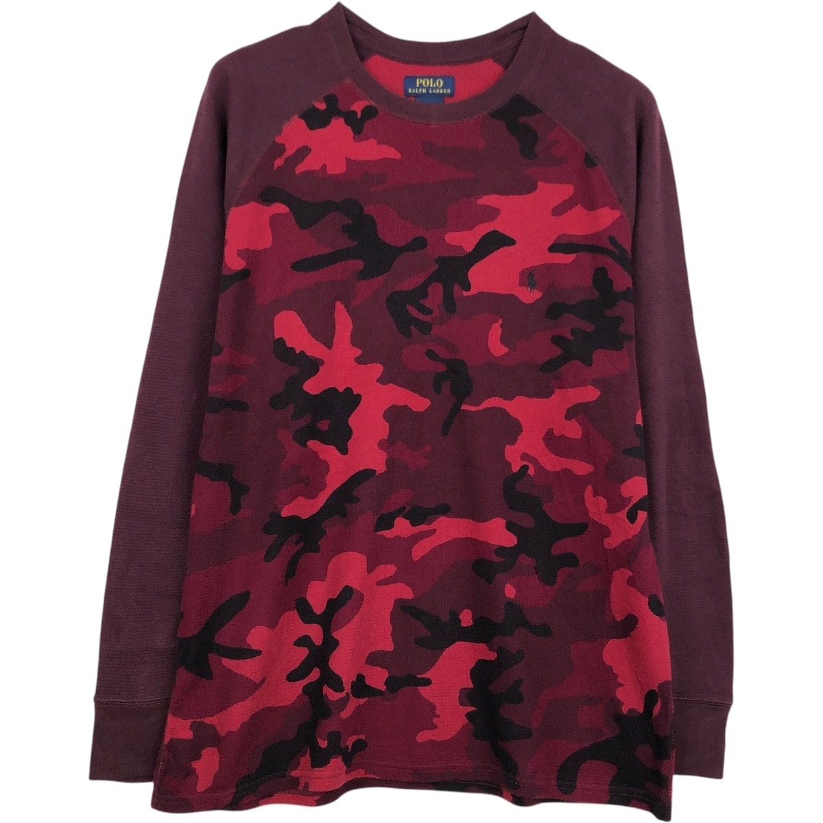 古着 ラルフローレン Ralph Lauren POLO RALPH LAUREN 迷彩柄 サーマルロングTシャツ メンズXL相当/eaa669406