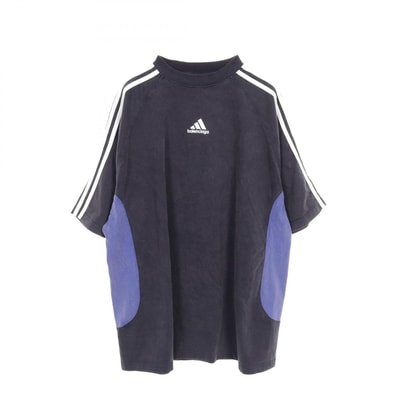 バレンシアガ BALENCIAGA BALENCIAGA × adidas カットソー 衣料品 トップス コットン メンズ ネイビー系 / ブルー系 【中古】